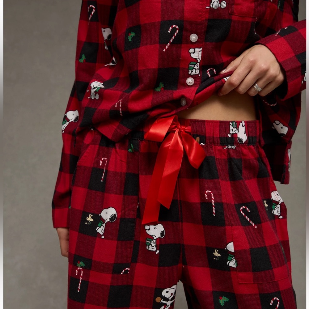 American Eagle Outfitters Snoopy Flannel PJ Set - Picture 5 of 5